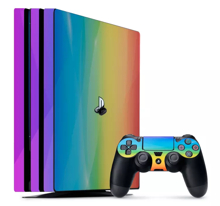 Cores do arco-íris ps4 vinil skin - TenStickers