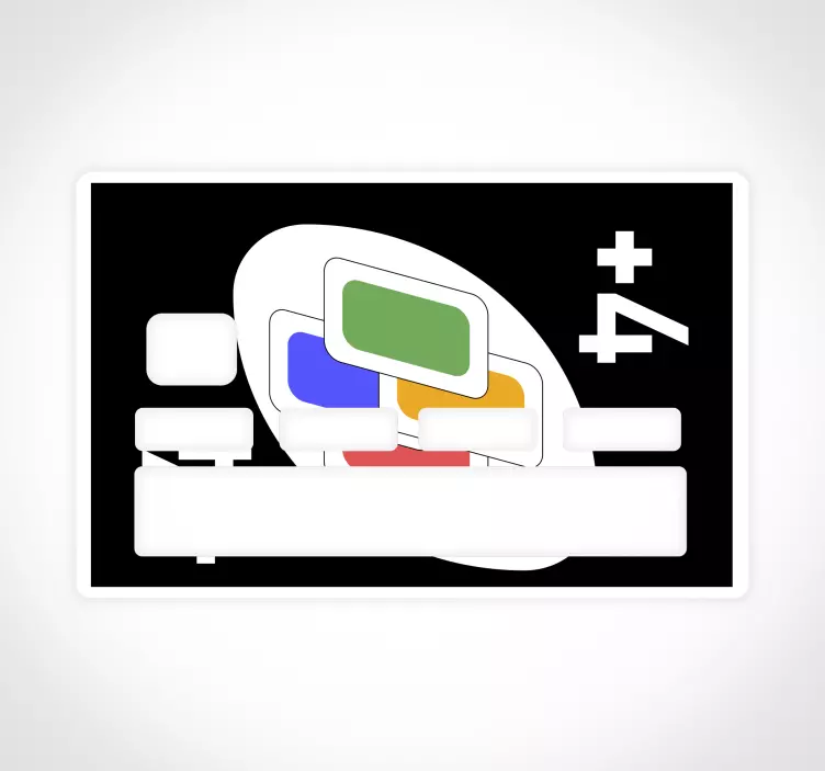 Cartões de cor uno designs vinil autocolante decorativo de cartão - TenStickers