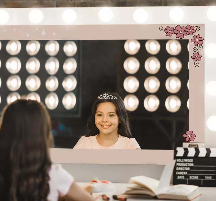 Vinil para espelhos Porco-espinho e margarida - TenStickers