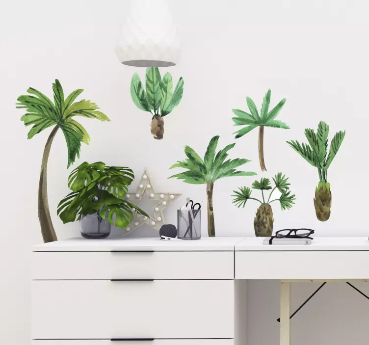 vinis decorativos árvore estilo palm - TenStickers