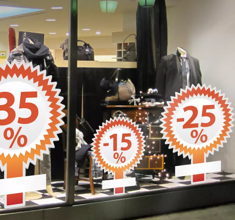 Etiqueta de descontos promocionais personalizável - TenStickers