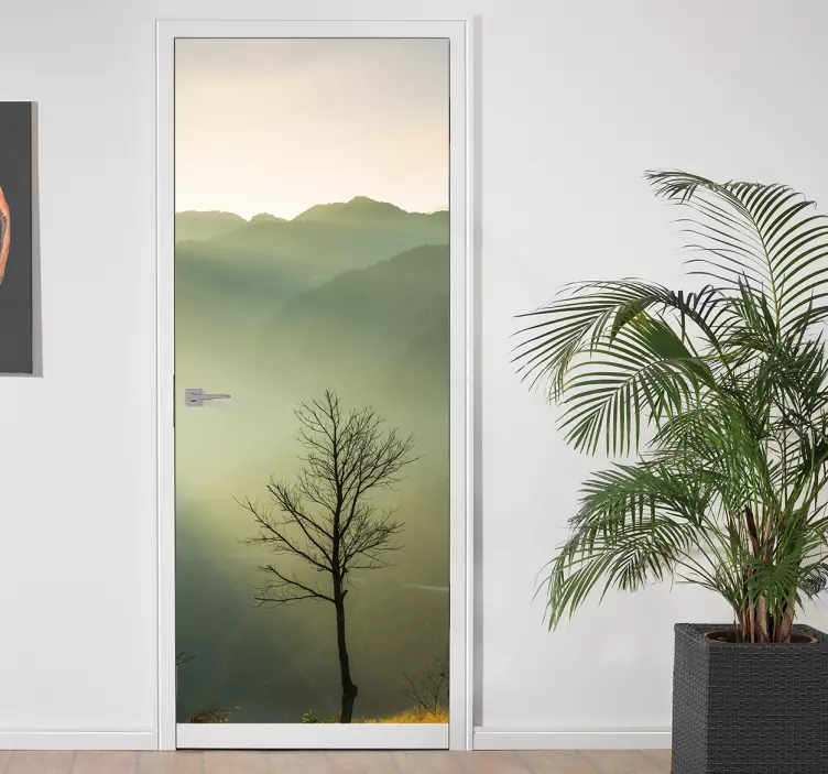 Foto-mural para porta natureza - TenStickers