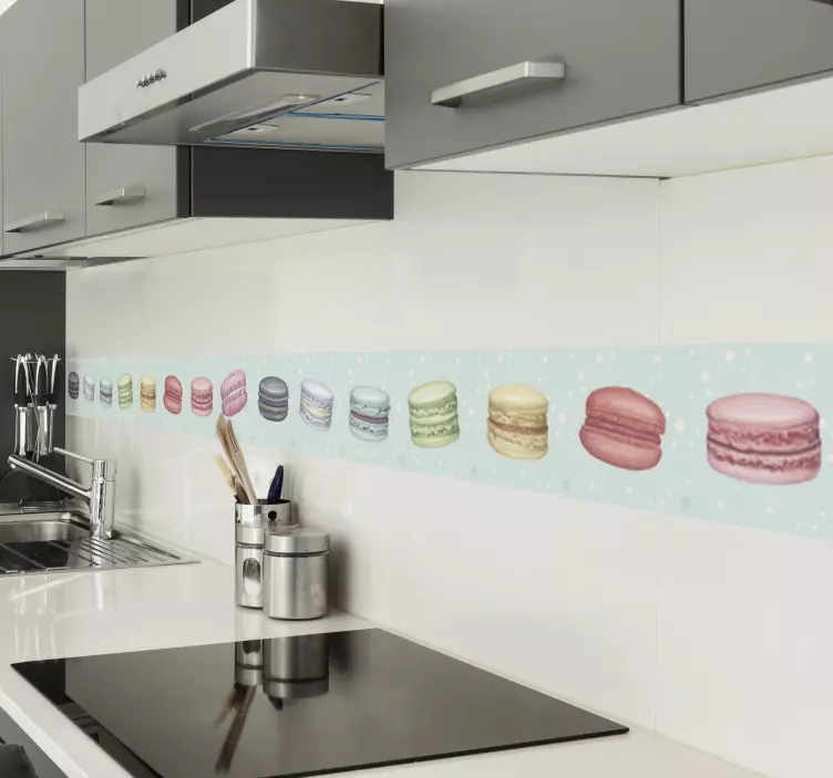 Friso autocolante decorativo macarons  - TenStickers