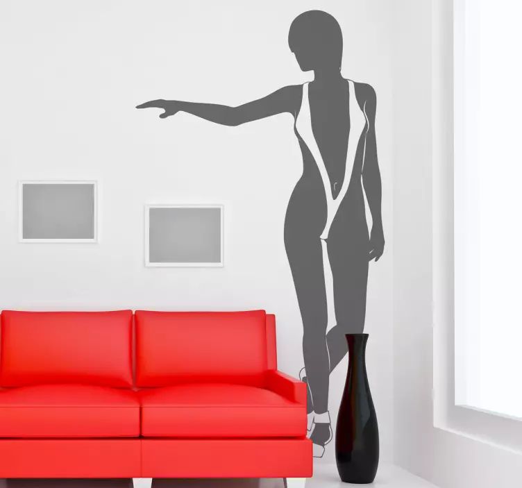 Mulher em vinil autocolante decorativo erótico de biquíni - TenStickers