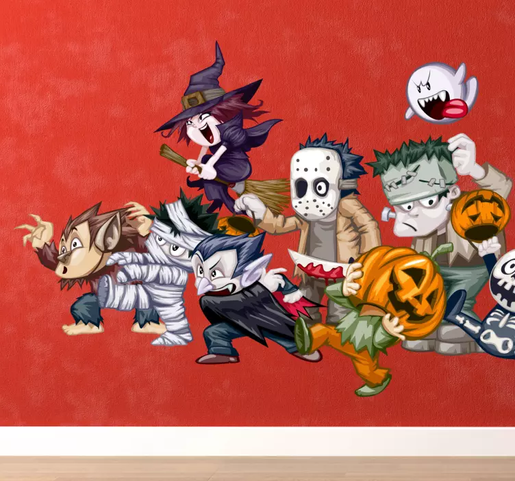 Mural de parede infantil fantasmas e monstros - TenStickers