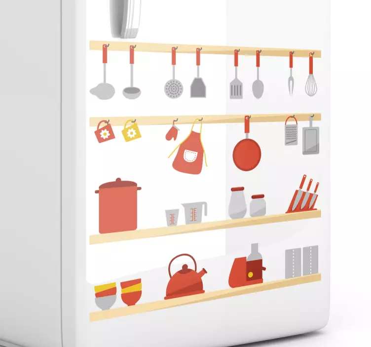 Mural de parede utensílios de cozinha - TenStickers