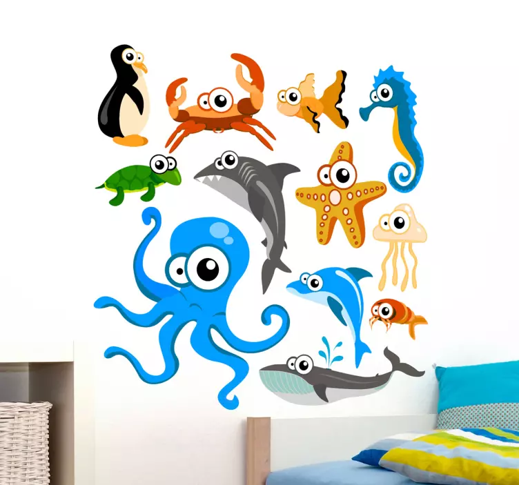 Pack Vinis Decorativos Animais Maritimos - TenStickers