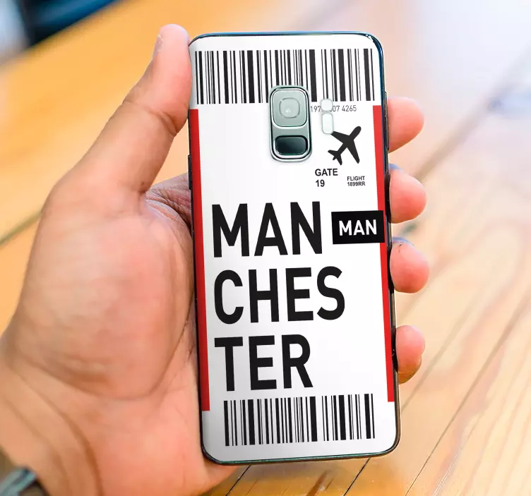 autocolante de passagem de avião para manchester samsung - TenStickers