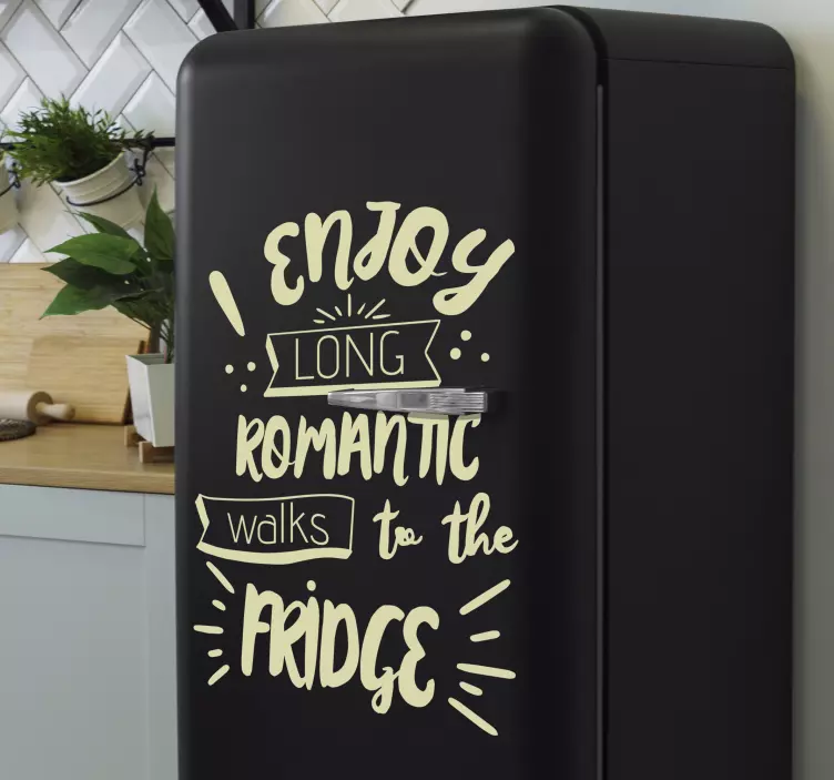 Frase romântica no frigorífico autocolante - TenStickers