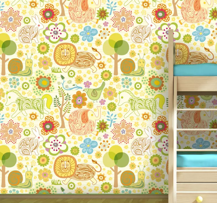 Película de vinil infantil natureza abstrata - TenStickers