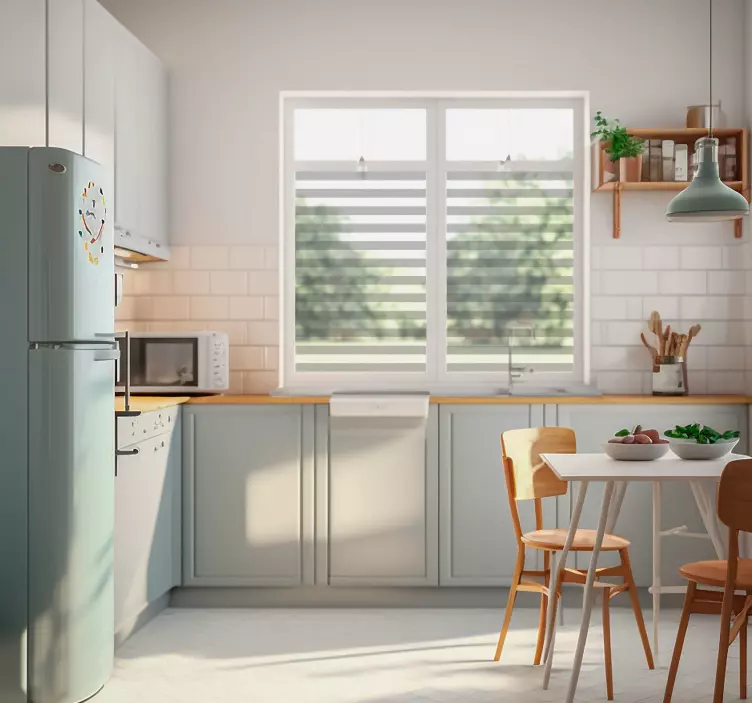 Película de vinil translúcido para janelas Riscas - TenStickers