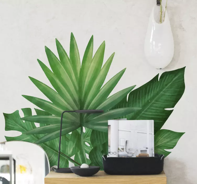 Plantas Autocolantes Diferentes folhas tropicais - TenStickers