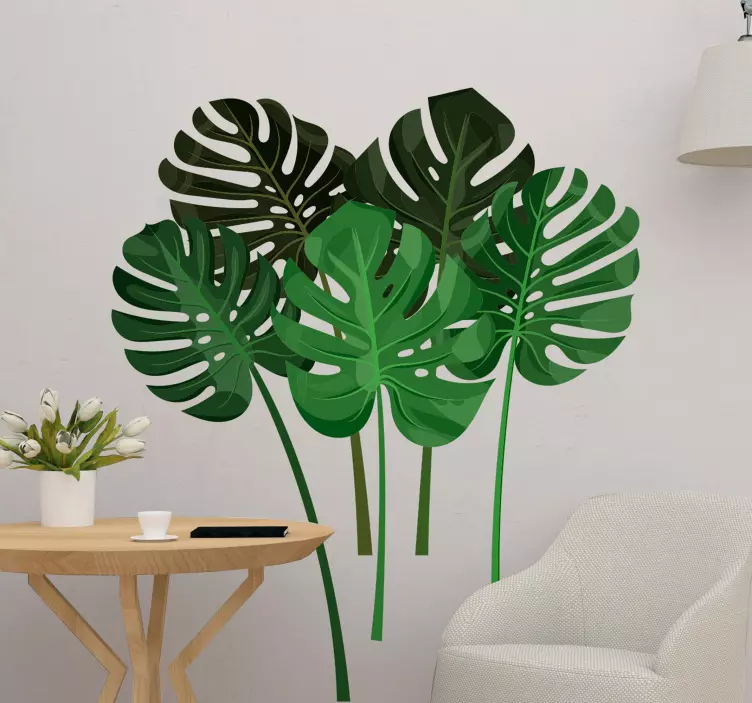 Plantas Autocolantes Folhas de monstro alternativas - TenStickers