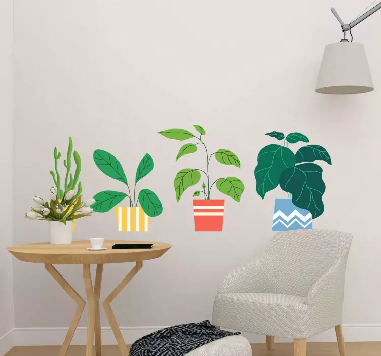 Plantas Autocolantes Vasos de flores decorativos - TenStickers