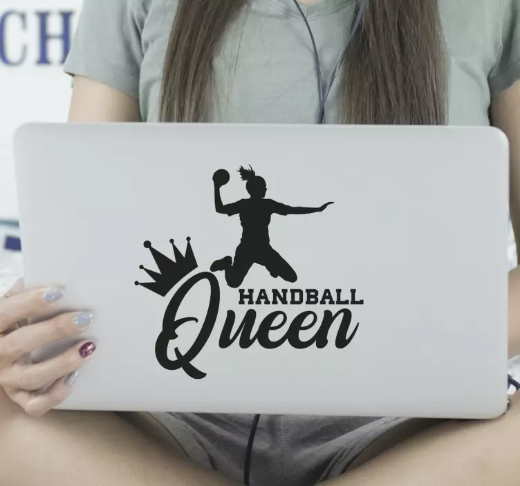Rainha do handball autocolante para laptop - TenStickers