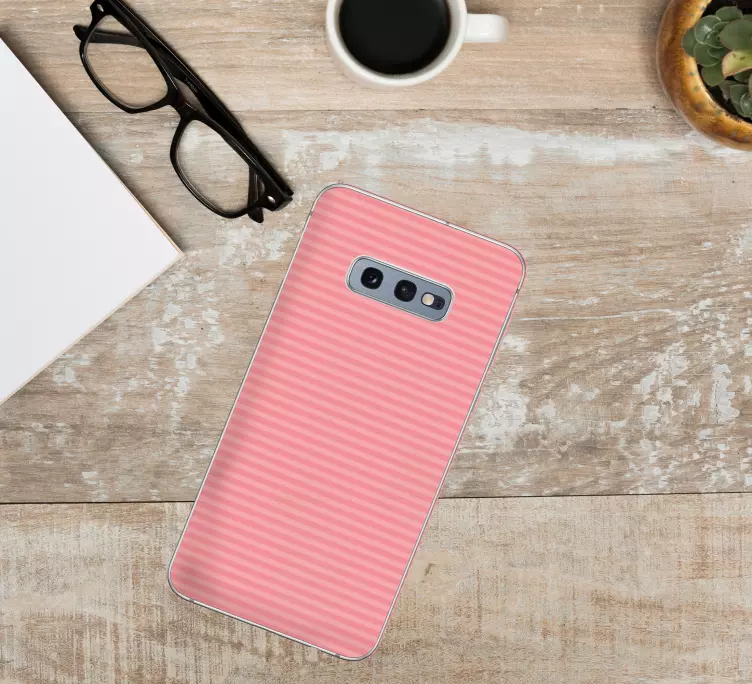autocolante samsung rosa claro com riscas - TenStickers