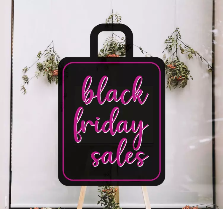 Autocolante de sacola de compras black friday - TenStickers