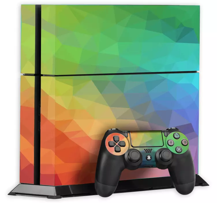 Skin ps4 arco íris poligonal - TenStickers