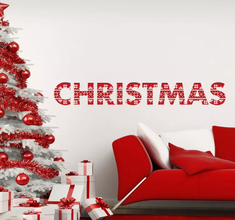 Sticker christmas texto - TenStickers