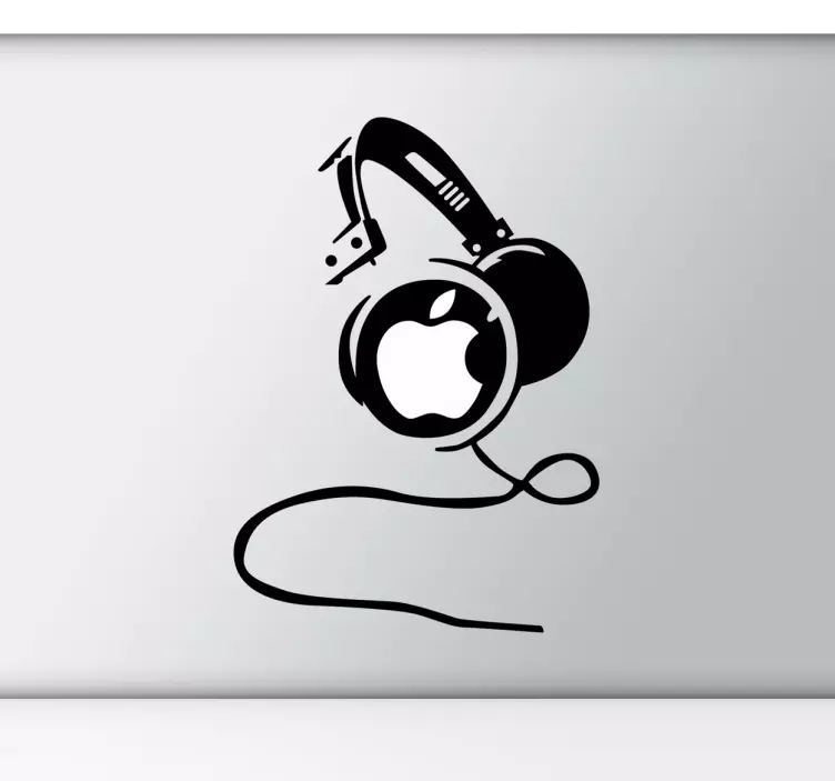 Sticker com headphones para MacBook - TenStickers