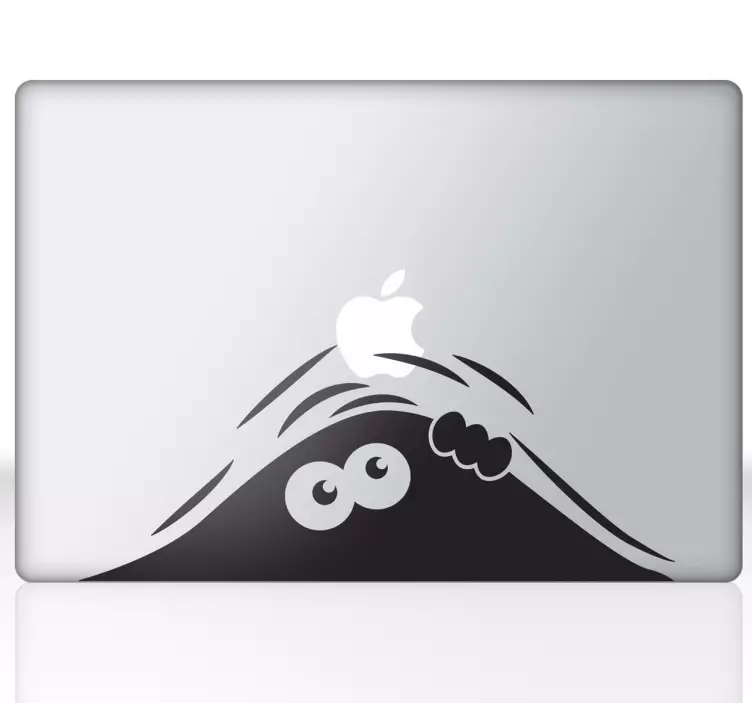 Sticker monstro escondido para laptop - TenStickers
