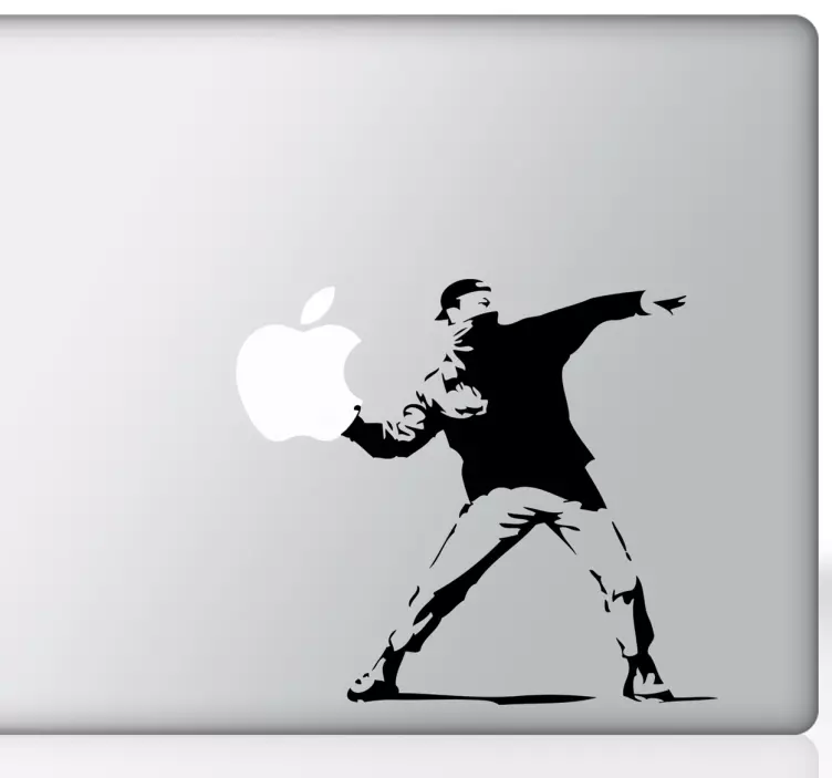 Sticker revolucionário Banksy para Macbook - TenStickers