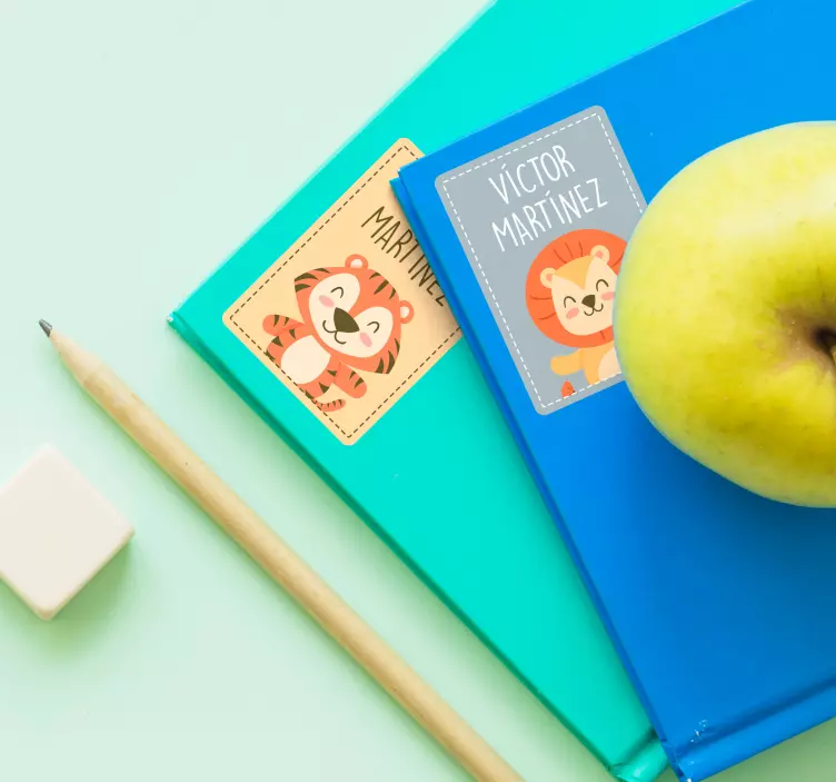Stickers etiquetas para cadernos escolares - TenStickers
