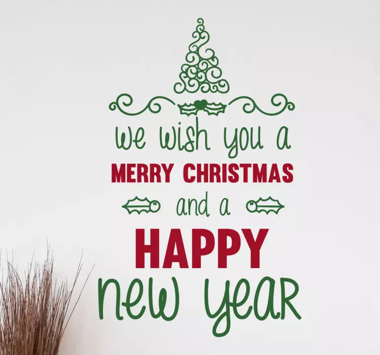 Texto de natal adesivo de natal - TenStickers