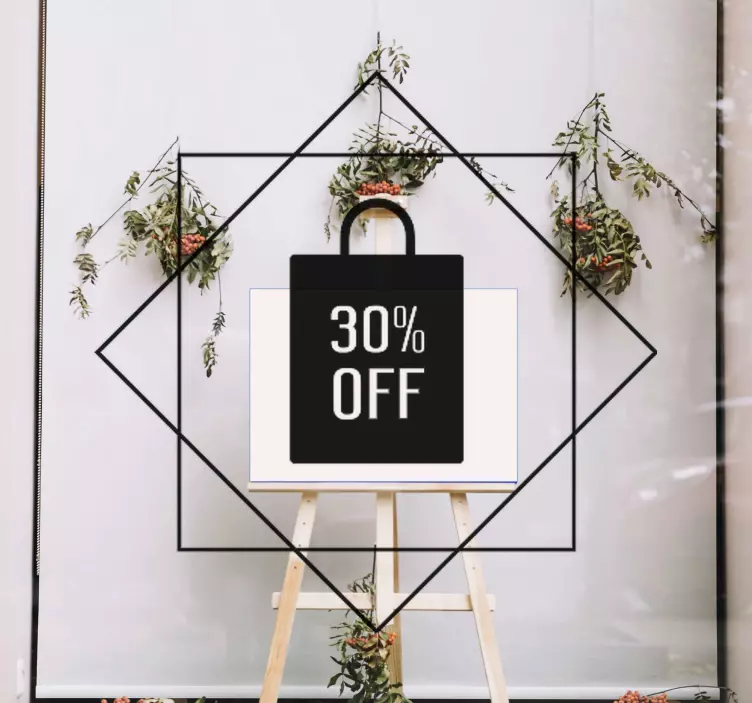 Vendas elegante ícone vinil autocolante decorativo janela - TenStickers