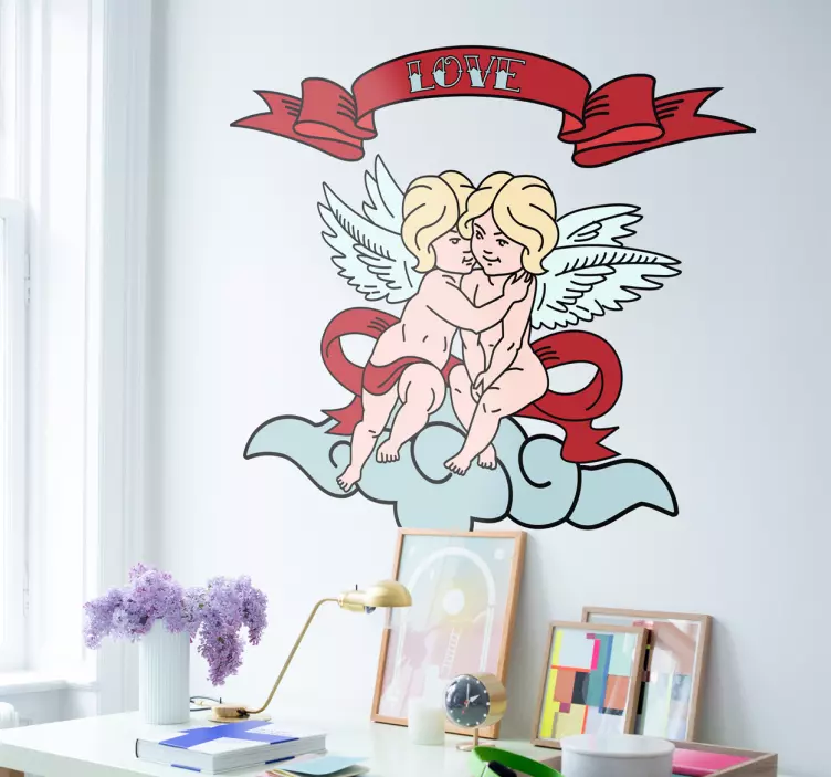 Vinil adesivo Anjos de Amor - TenStickers