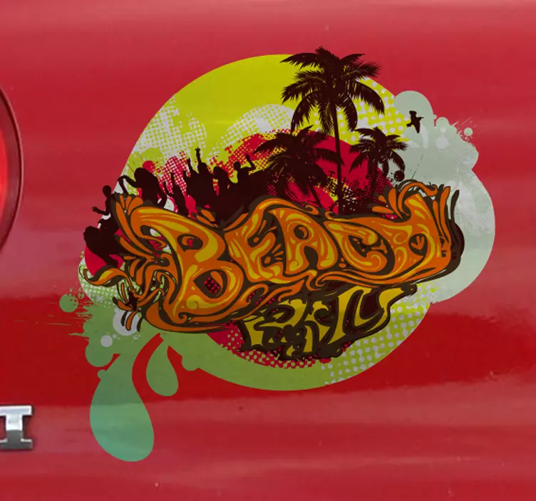 Vinil adesivo Beach party - TenStickers