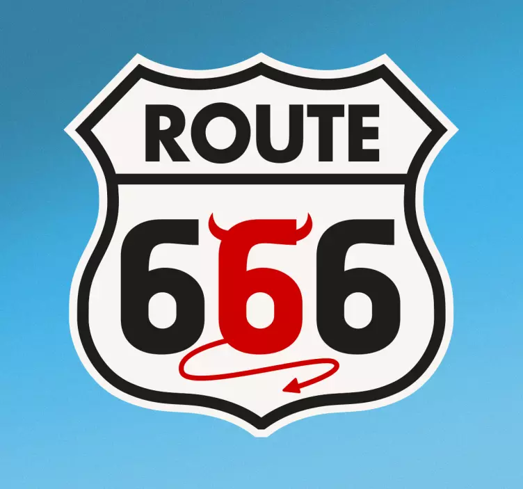 Vinil autocolante atrevida Route 666 - TenStickers