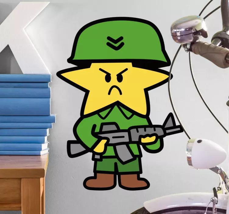 vinil autocolante capitão estrela - TenStickers