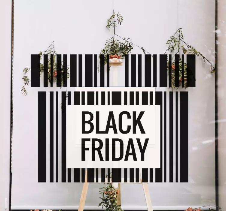 Vinil em código de barras black friday - TenStickers