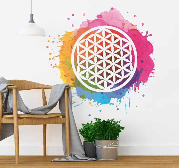 Vinil decorativo flor da vida yoga - TenStickers