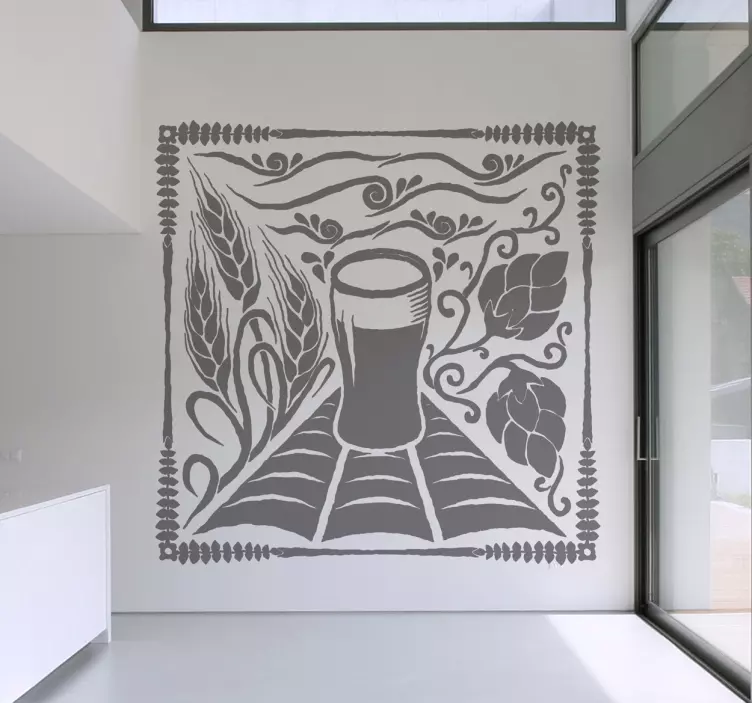 vinil autocolante decorativo de ilustração de origem de cerveja - TenStickers