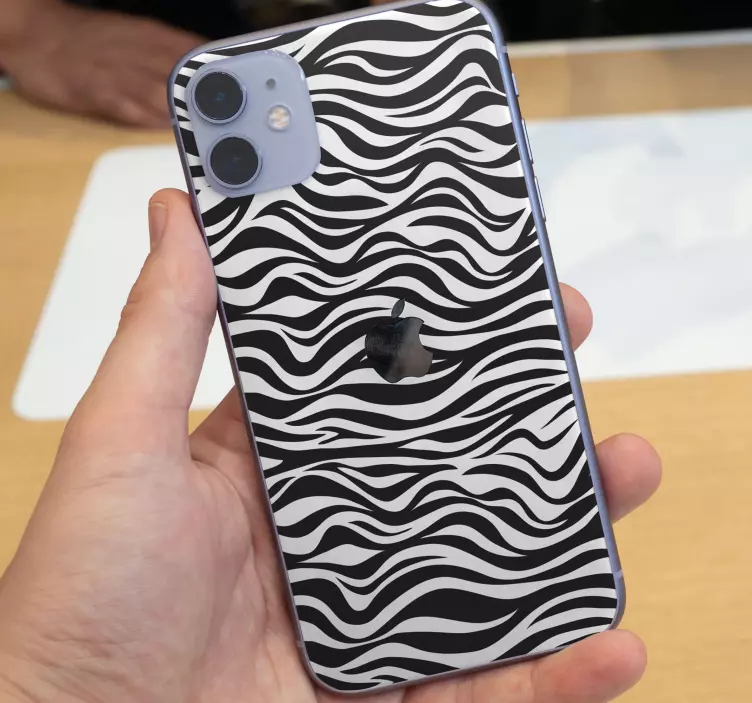 Autocolante de iphone com fundo de zebra - TenStickers