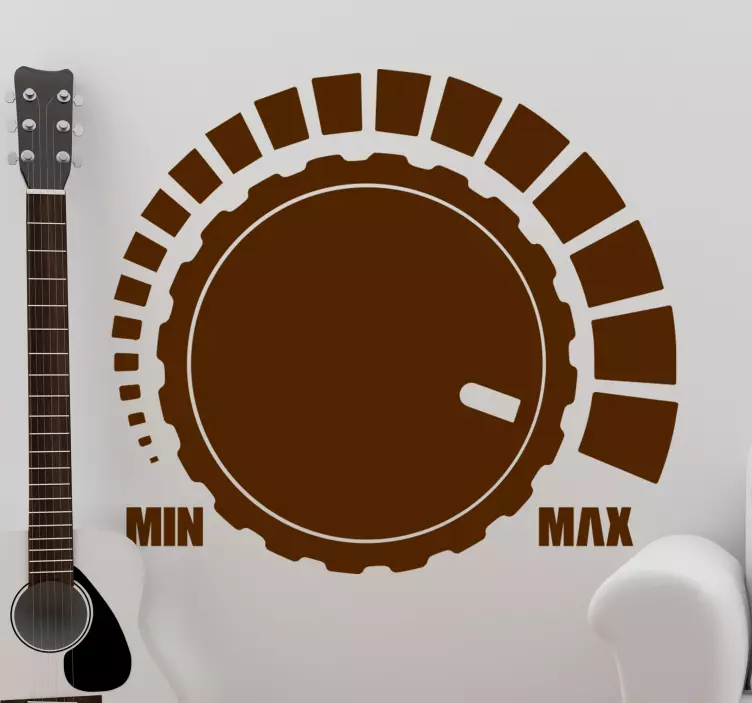 Autocolante decorativo de música de botão de volume  - TenStickers