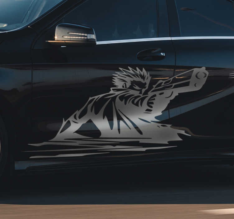 Autocolante de vinil para carro Pistoleiro - TenStickers