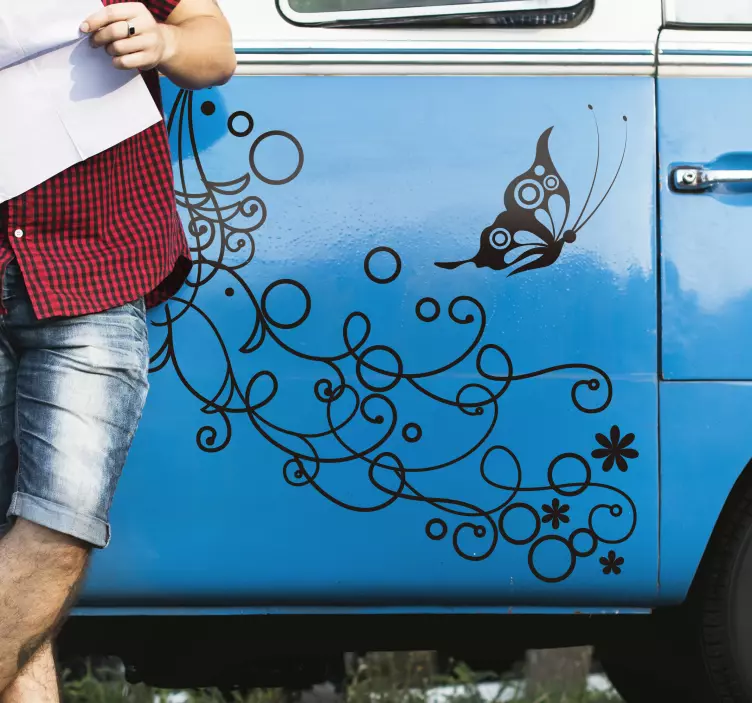 Autocolante de vinil para carros Borboletas - TenStickers