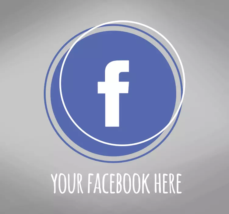 Autocolante círculo personalizado do facebook - TenStickers