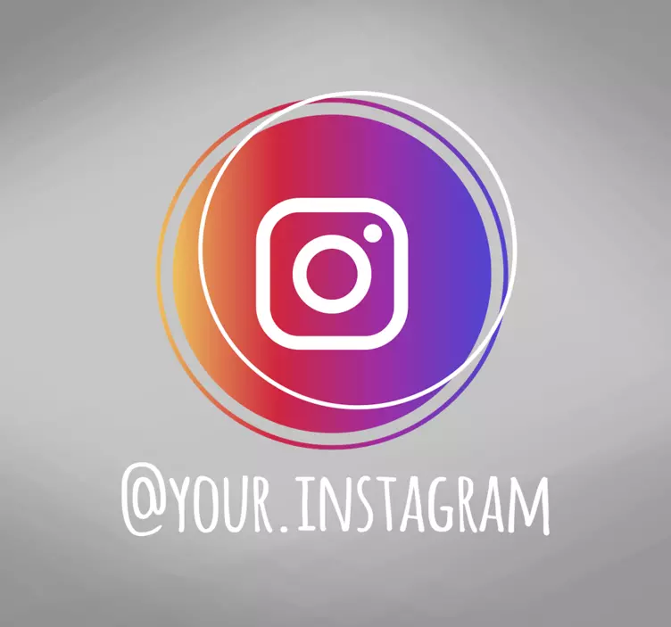 Autocolante ícone instagram personalizado - TenStickers