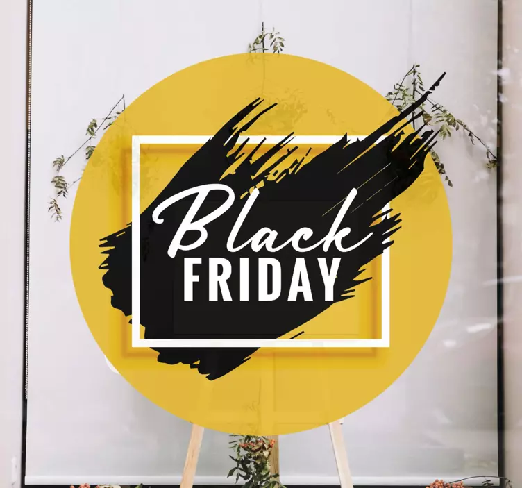 Autocolante de fundo amarelo black friday - TenStickers
