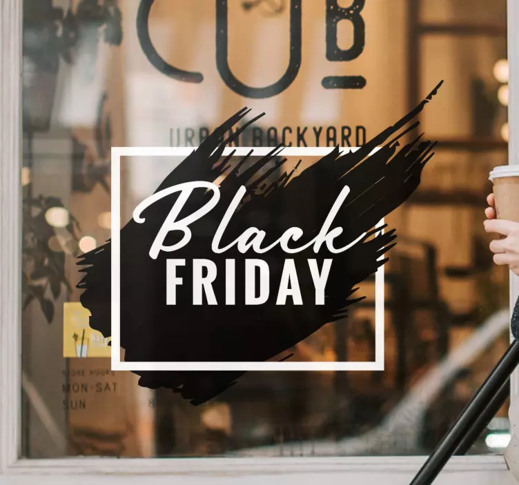 Autocolante de janela gráfica black friday - TenStickers