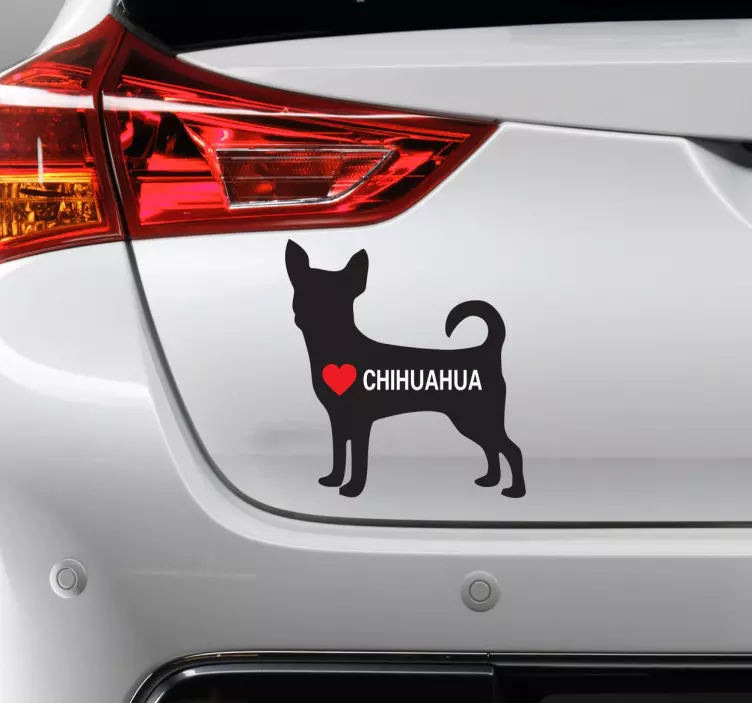 Vinil Autocolante I Love Chihuahua - TenStickers