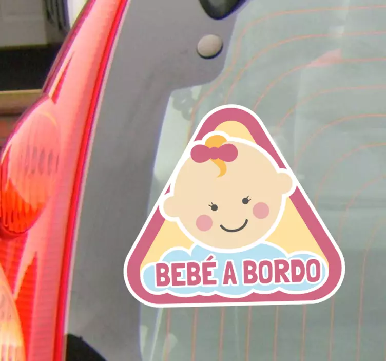 Vinil autocolante para carro bebe a bordo - TenStickers