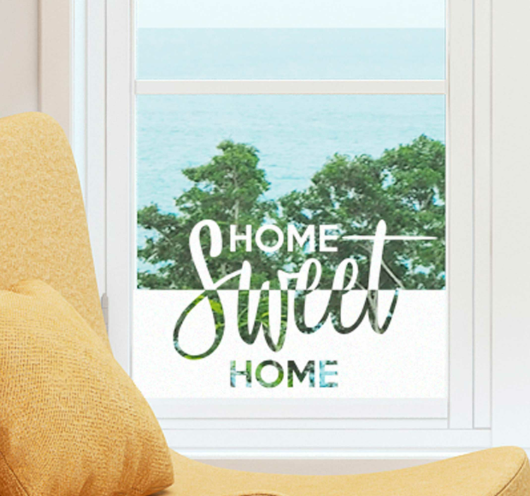 Autocolante para janelas Home Sweet Home - TenStickers