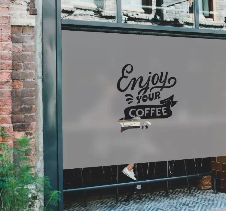 Autocolante decorativo para montras seu logotipo em translúcido - TenStickers