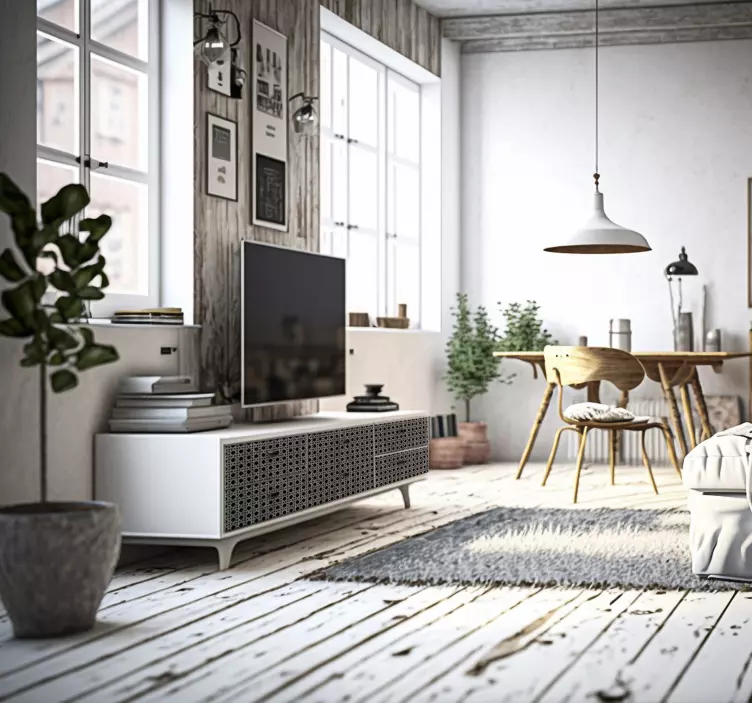 Autocolante para móveis Cannage cinza - TenStickers