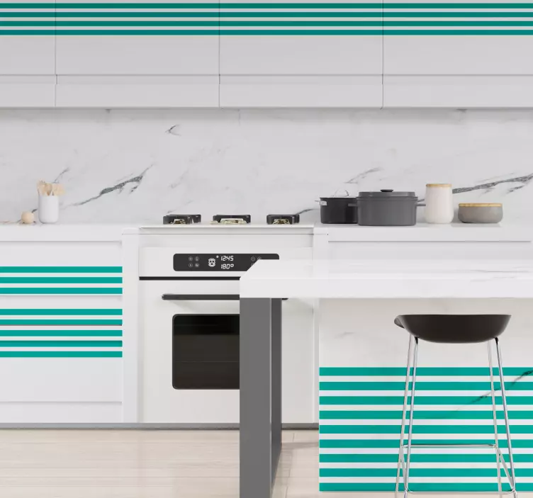 Autocolante para móveis de linhas horizontais - TenStickers